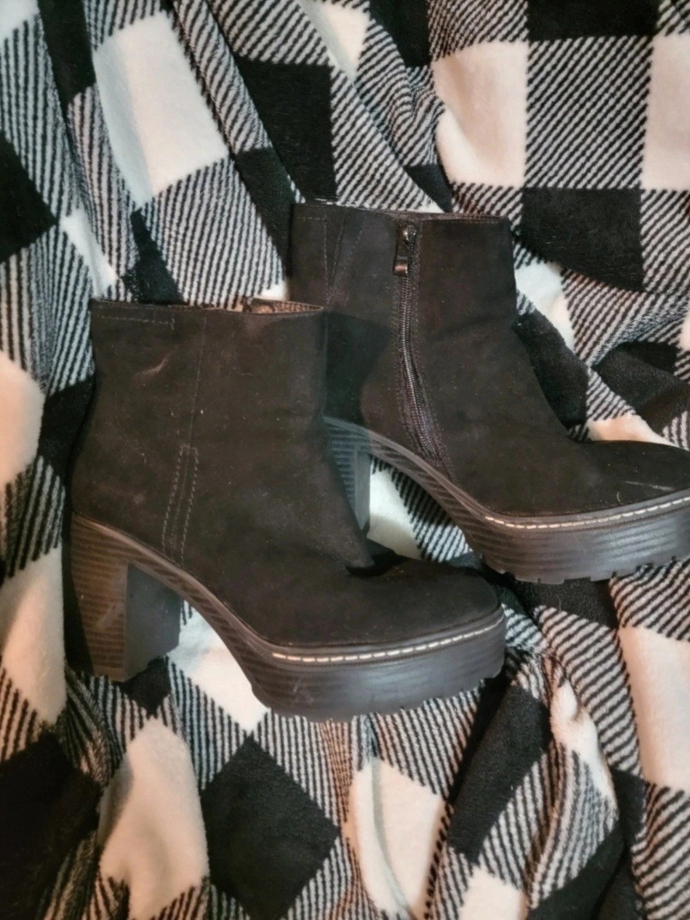 Torrid Women's Black Suede Platform Ankle Boots